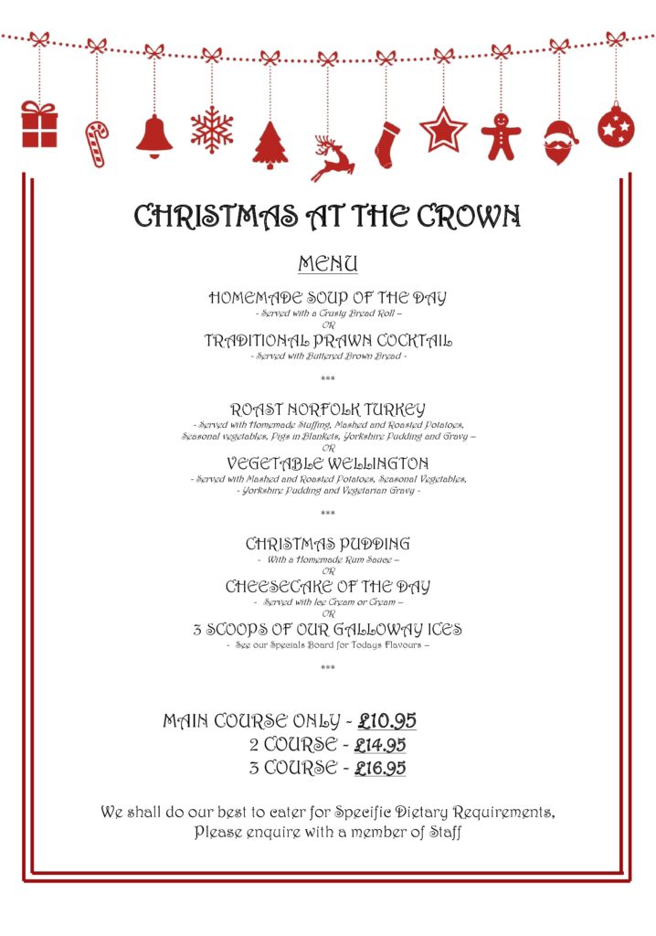 the crown inn xmas at the crown menu 2019 page0 (1) Crown Inn